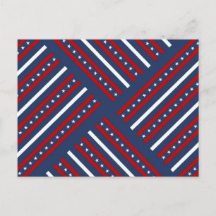 Postal Rayas de patrón patriótico