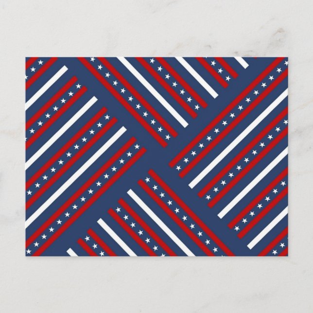 Postal Rayas de patrón patriótico (Anverso)
