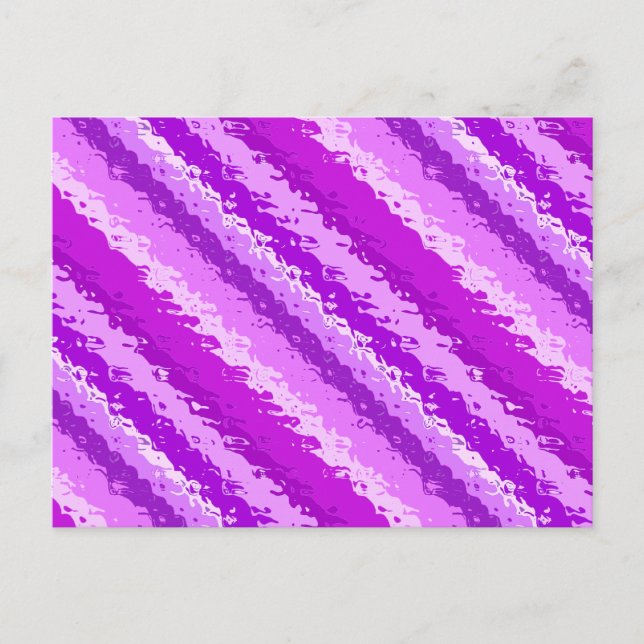 Postal Rayas de vidrio - tonos de ametisto morado (Anverso)