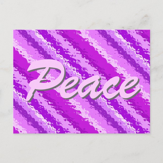 Postal Rayas de vidrio - tonos de ametisto morado (Anverso)