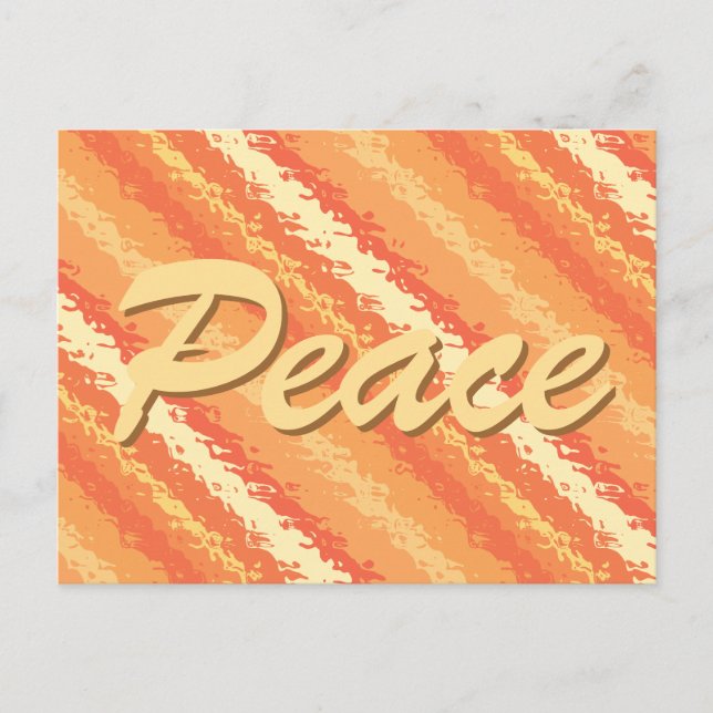 Postal Rayas de vidrio - tonos naranja y oro (Anverso)