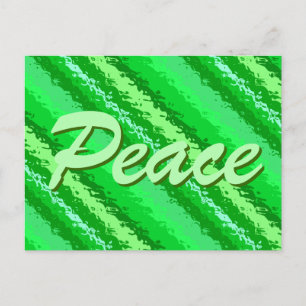 Postal Rayas de vidrio - tonos verde esmeralda