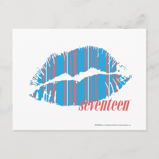 Postal Rayas delgadas Aqua (Anverso)