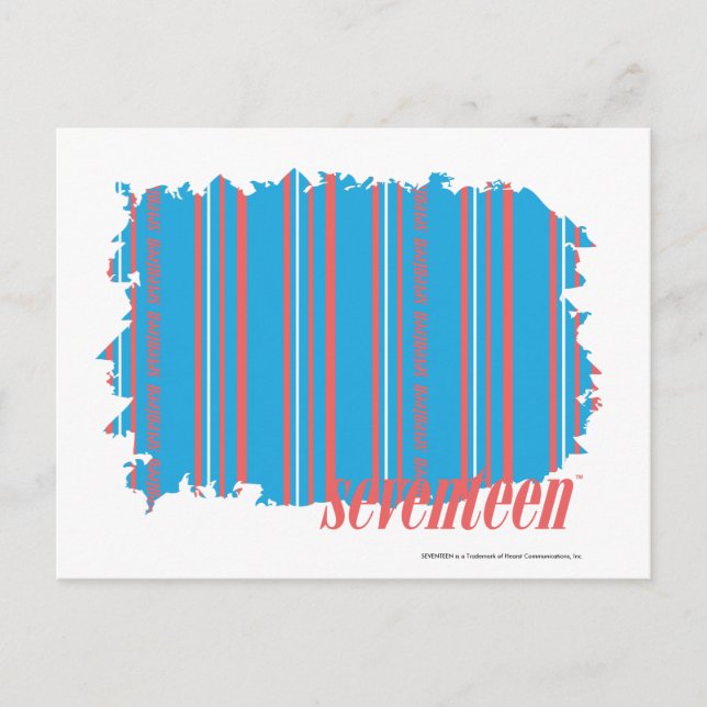 Postal Rayas delgadas Aqua 4 (Anverso)