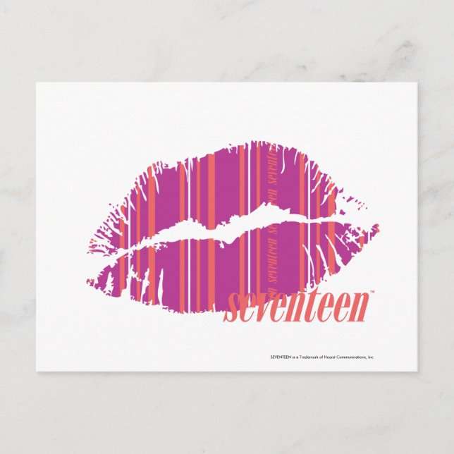 Postal Rayas delgadas Purple (Anverso)