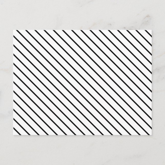 Postal Rayas diagonales - blanco y negro (Anverso)