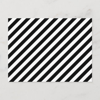 Postal Rayas diagonales en blanco y negro.
