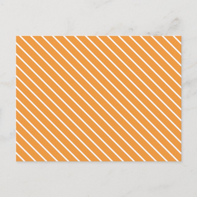 Postal Rayas diagonales - naranja y blanco (Anverso)