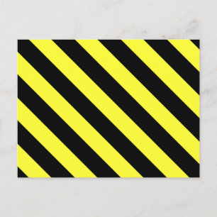 Postal rayas diagonales negras y amarillas