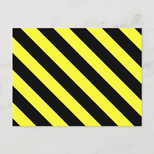 Postal rayas diagonales negras y amarillas (Anverso)
