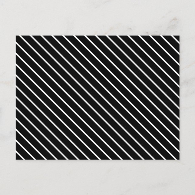 Postal Rayas diagonales - negro y blanco (Anverso)