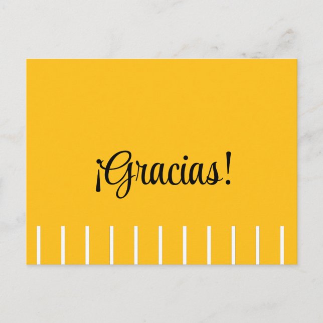Postal Rayas en Gracias en español (Anverso)