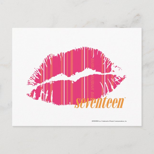 Postal Rayas finas magentas (Anverso)