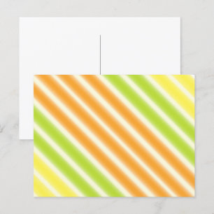 Postal Rayas Jugosas de Limón, Lima y Naranja de Cítricos