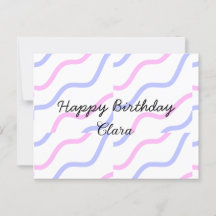 Rayas moradas rosadas feliz cumpleaños agregar nom