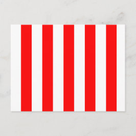 Postal Rayas rojas y blancas