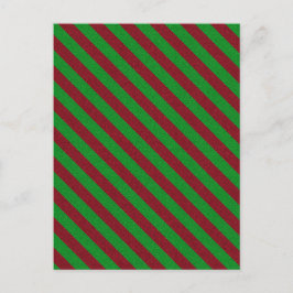 Postal Rayas rojas y verdes con brillo