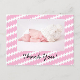 Postal Rayas rosadas Postcard Cuidad Giro patrón arte