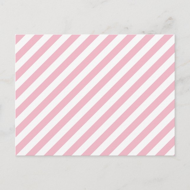 Postal Rayas rosas y blancas (Anverso)