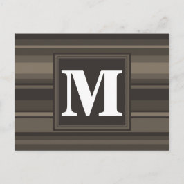 Postal Rayas taupe de monograma