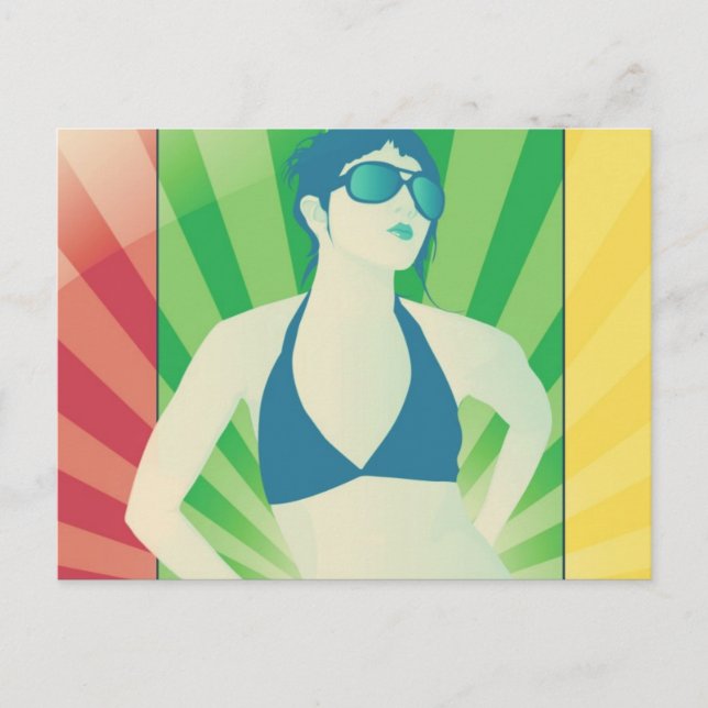 Postal rayas vectoriales (Anverso)