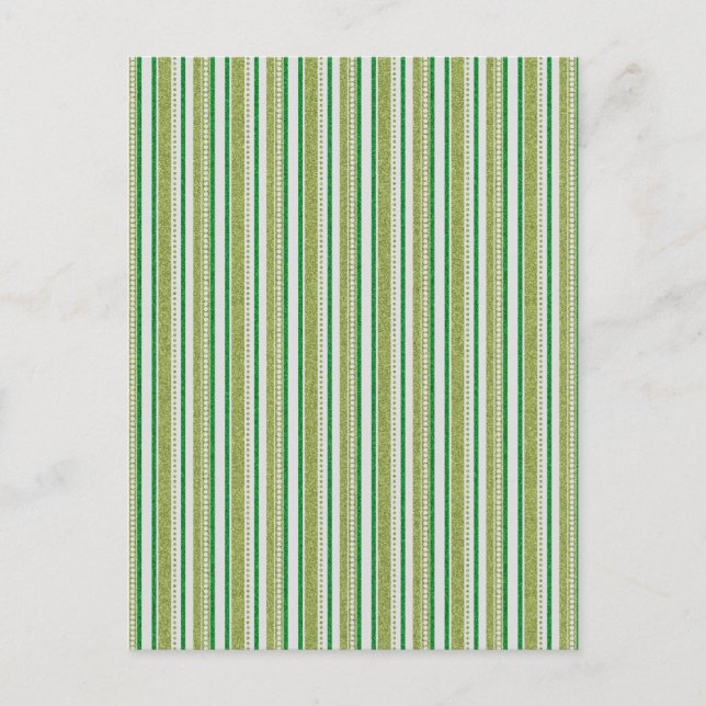 Postal Rayas Verdes Brillantes (Anverso)