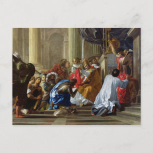 Postal Raymond IV de Saint-Gilles tomando la cruz