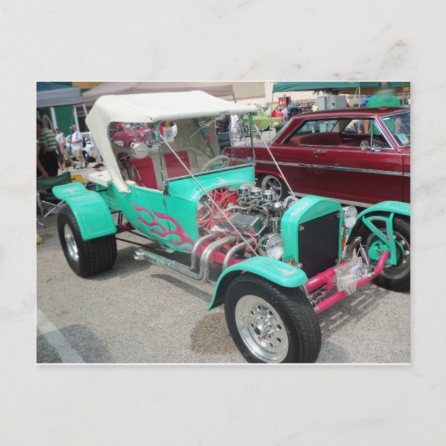 Postal Rayo caliente azul claro (Anverso)