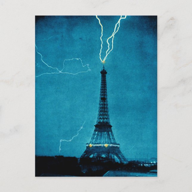 Postal Rayo de la Torre Eiffel (Anverso)