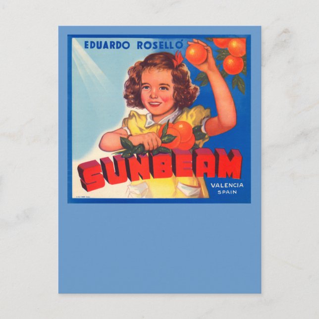 Postal Rayo de sol (Anverso)