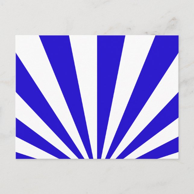Postal Rayos azules y blancos (Anverso)