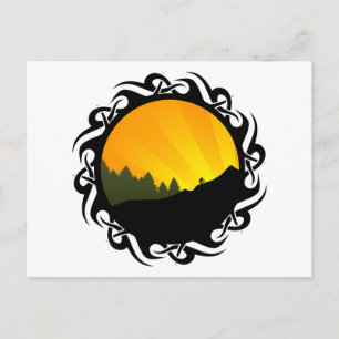 Postal rayz de montaña en bicicleta