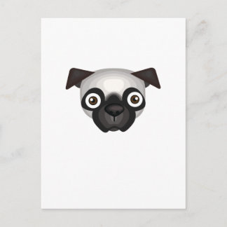 Postal Raza de perro de pug - Oasis de mi perro
