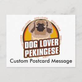 Postal Raza de perro pekingese personalizada