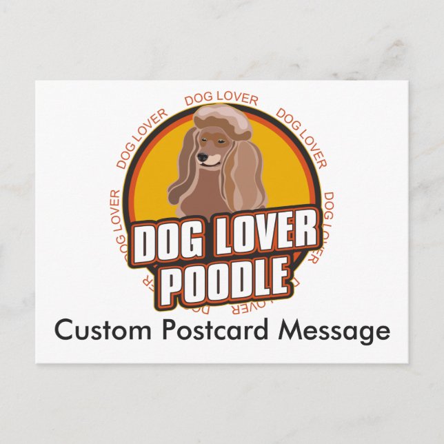 Postal Raza personalizada de perro amante de la carne de  (Anverso)