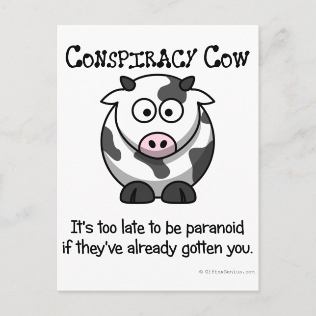 Postal Razón para ser paranoico (Anverso)