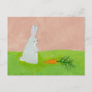 Postal Razones de conejo arte moderno fresco pintura colo
