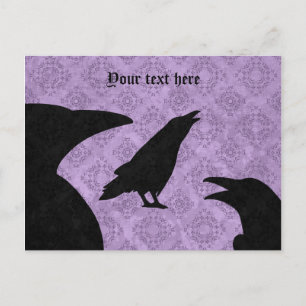 Postal Razones góticas negras y moradas