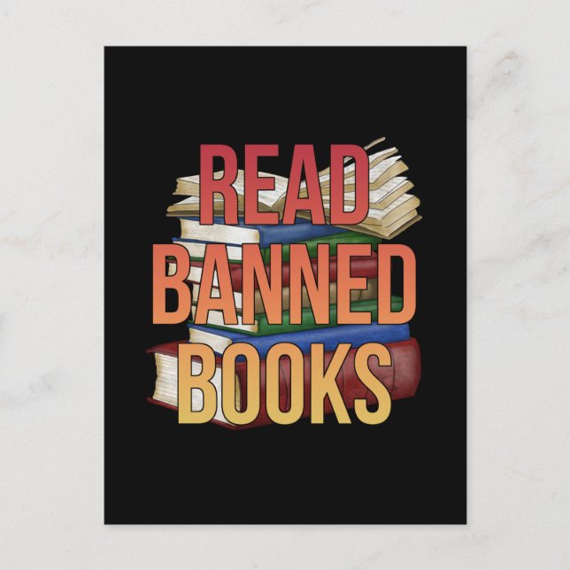 Postal Read Banned Books Librarian Bookworm Book Reader (Anverso)