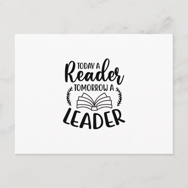 Postal Reading Art Today A Reader Tomorrow A Leader (Anverso)