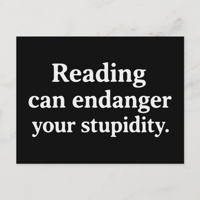 Postal Reading can endanger your stupidity (Anverso)