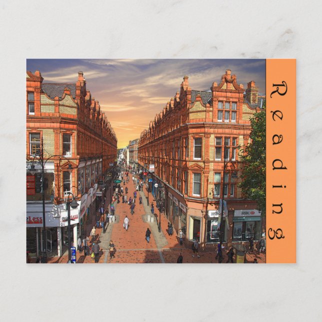 Postal Reading Postcard - view of Queen Victoria Street (Anverso)