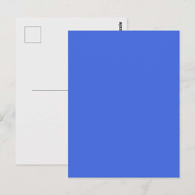 Postal real azul Personalizable (Anverso / Reverso)