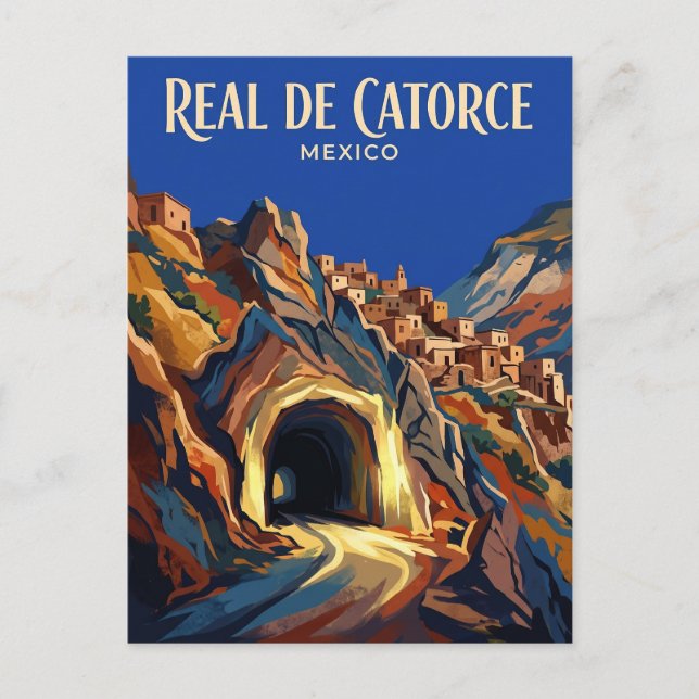 Postal Real de Catorce México (Anverso)