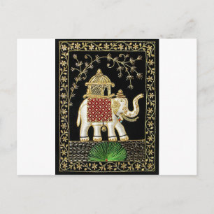 POSTAL REAL ELEFANTE INDIO RIDE ZARI ART