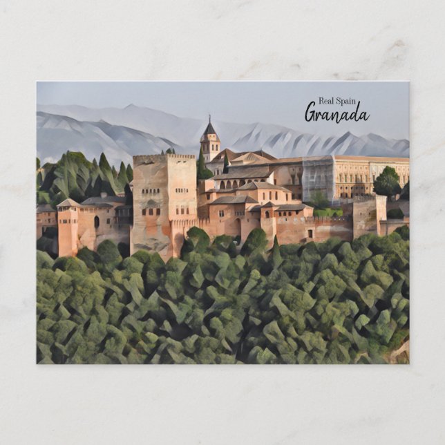 Postal Real España-Granada (Anverso)