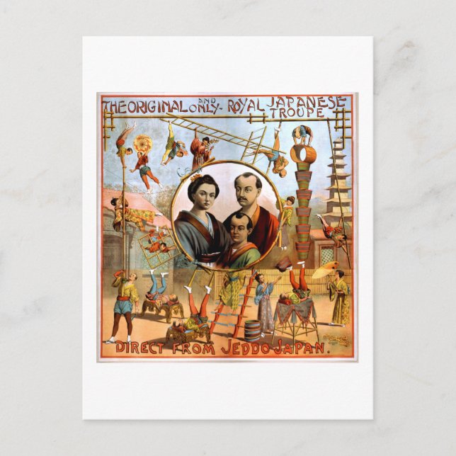 Postal Real Grupo Japonés 1892 (Anverso)