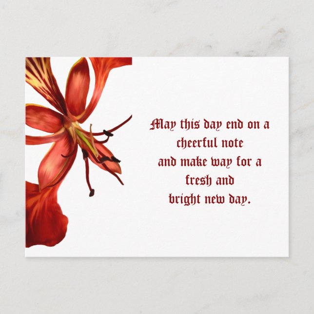 Postal Real Poinciana (Anverso)