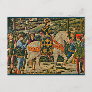 Postal Realeza renacentista a caballo