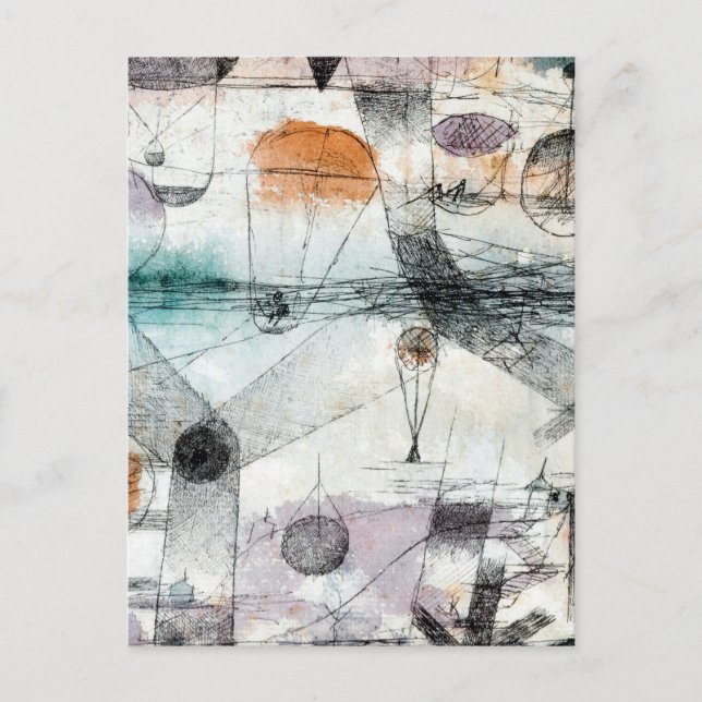 Postal Realm de Air Paul Klee Resumen expresionista (Anverso)